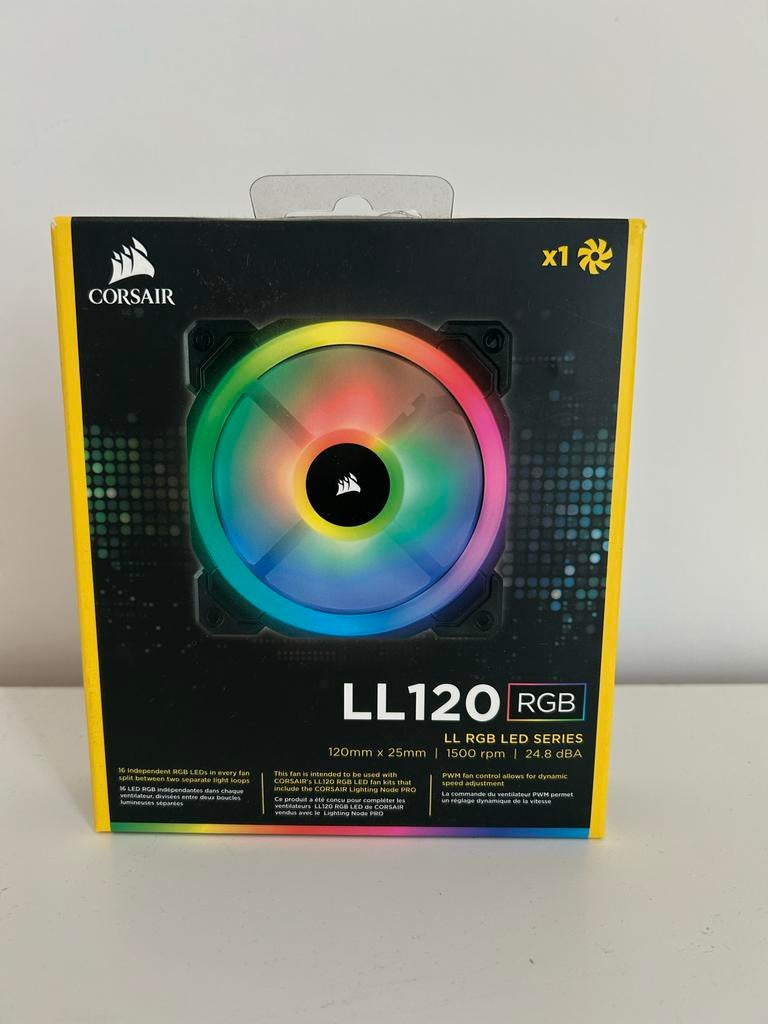 Corsair LL120 RGB PWM - 120mm, Computers en Software, Computerkoelers, Ophalen of Verzenden, Zo goed als nieuw, Luchtkoeling