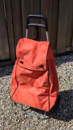 Boodschappentrolley van Ikea - Oranje met bloemenprint, Ophalen, 40 tot 60 cm, Wieltjes, Gebruikt