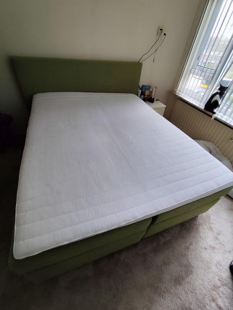 Boxspring compleet 160x200., Huis en Inrichting, Slaapkamer | Boxsprings, Gebruikt, 160 cm, Tweepersoons, Ophalen