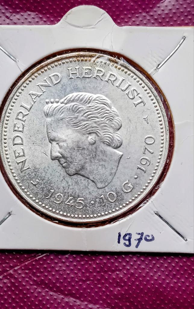 Zilveren 10 gulden munt, Postzegels en Munten, Munten | Nederland, 10 gulden, Koningin Juliana, Ophalen of Verzenden