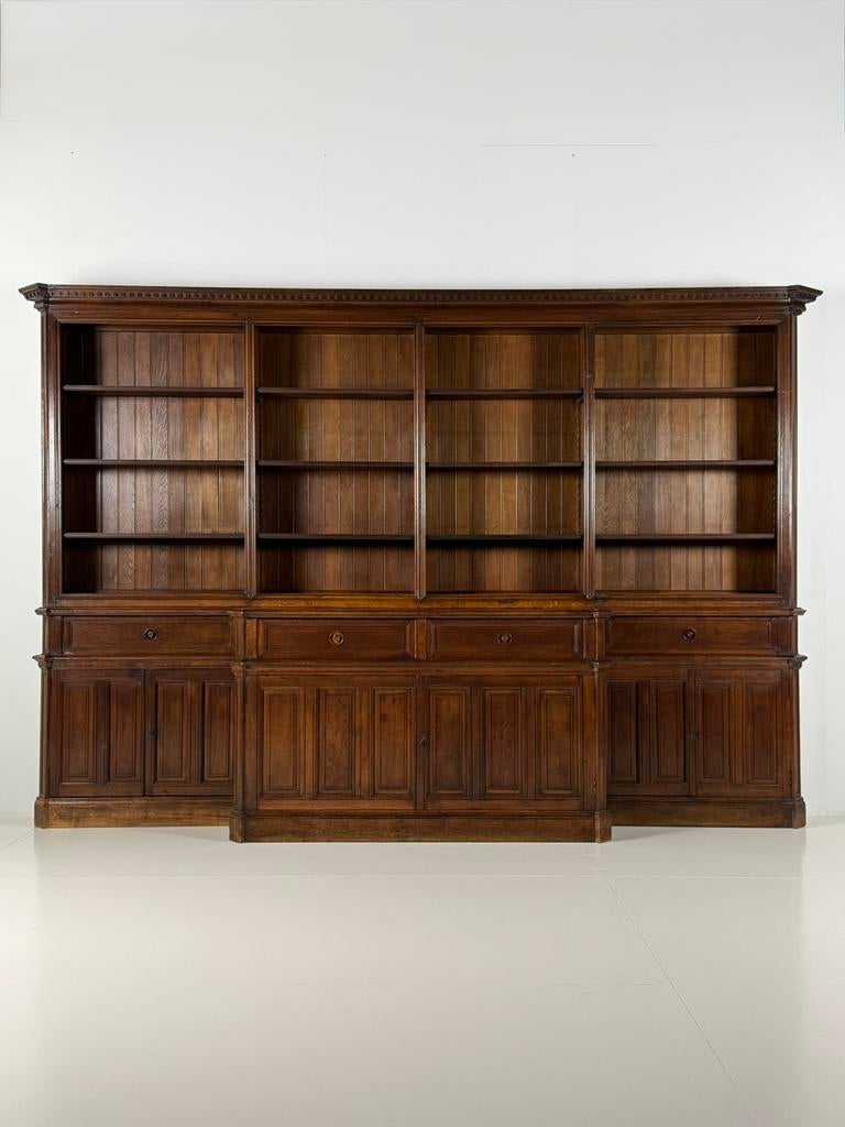 Bibliotheekkast boekenkast eiken 364cm, Ophalen, 200 cm of meer, Eikenhout, Zo goed als nieuw