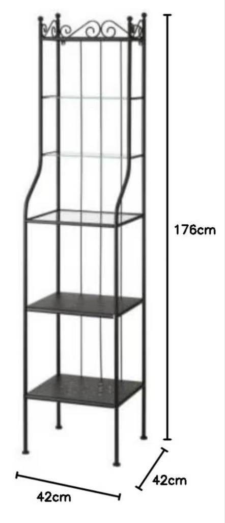 IKEA RÖNNSKÄR metalen badkamerkast zwart, Huis en Inrichting, Ophalen, Gebruikt