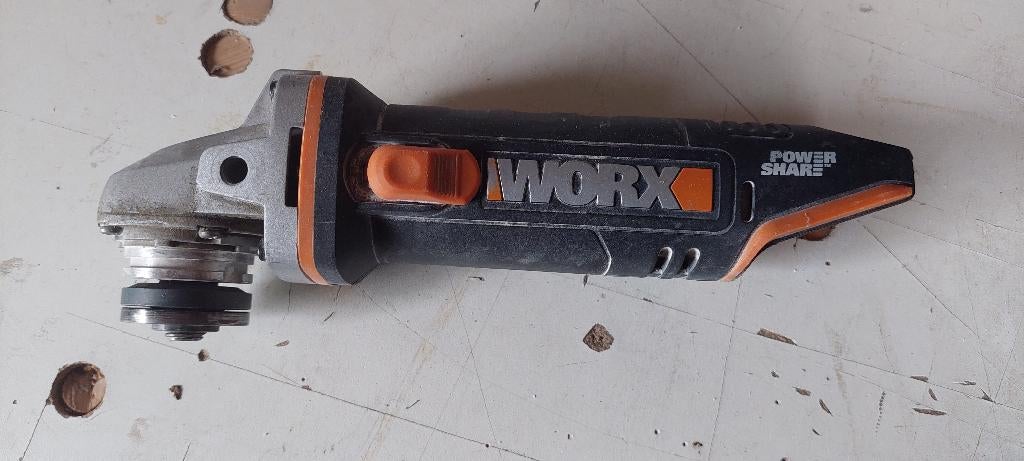 Worx slijptol, Ophalen of Verzenden, Gebruikt, Minder dan 700 watt, Haakse handslijpmachine