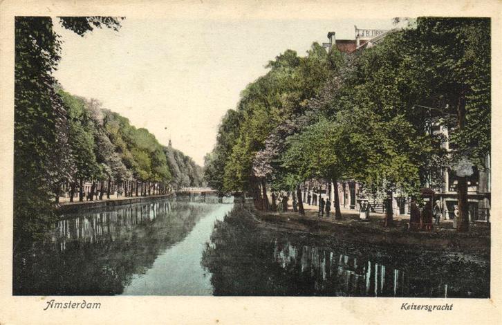 Amsterdam - Keizersgracht - volk - 1932 gelopen, Verzamelen, Ansichtkaarten | Nederland, Gelopen, Noord-Holland, Voor 1920, Ophalen of Verzenden