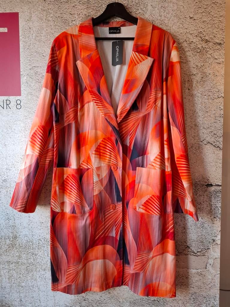 Ophilia lang colbert jasje maat: 4/48,50 NIEUW!, Kleding | Dames, Grote Maten, Nieuw, Oranje, Ophalen of Verzenden, Nvt