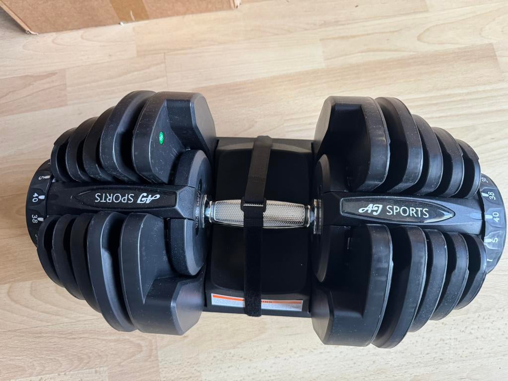 Verstelbare dumbbell 40kg AJ Sports (nieuw), Sport en Fitness, Fitnessmaterialen, Ophalen, Nieuw, Benen, Dumbbell