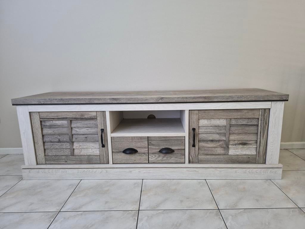 TV meubel (eventueel als set met bijpassende tafel), Huis en Inrichting, Kasten | Televisiemeubels, Ophalen, Gebruikt, 100 tot 150 cm