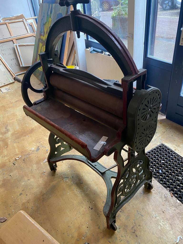 Antieke Robuuste Droogmangel - Industrieel & Decoratief, Ophalen of Verzenden