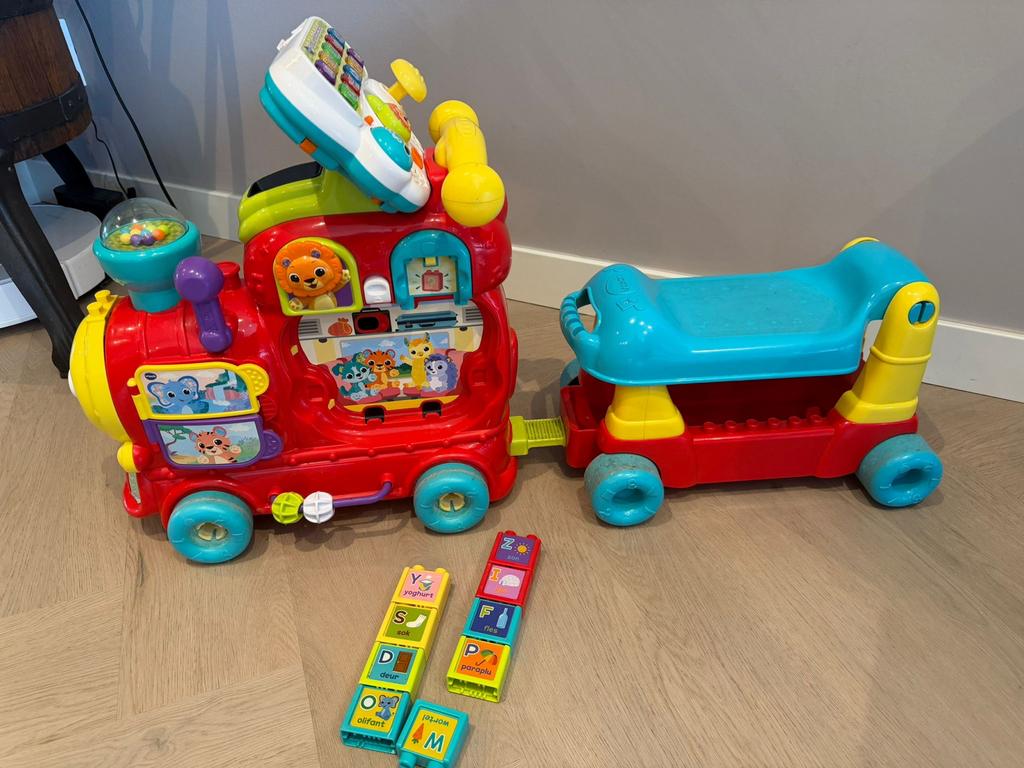 VTech Baby Rijd & Leer Letterlocomotief - Interactief Speelg, Kinderen en Baby's, Speelgoed | Vtech, Ophalen of Verzenden, Zo goed als nieuw