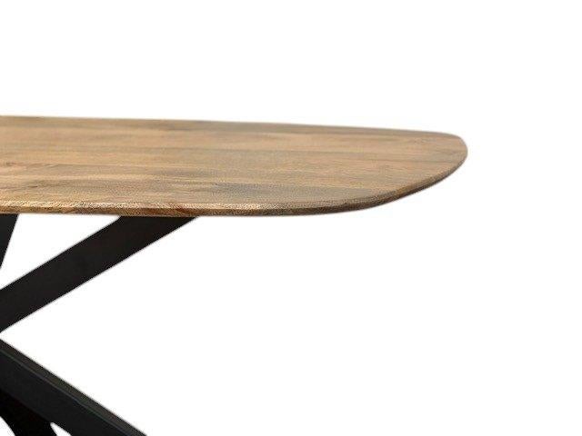 Deens ovale eettafels mangohout 160-260 cm naturel, Huis en Inrichting, Tafels | Eettafels, Overige materialen, Nieuw, Vijf personen of meer