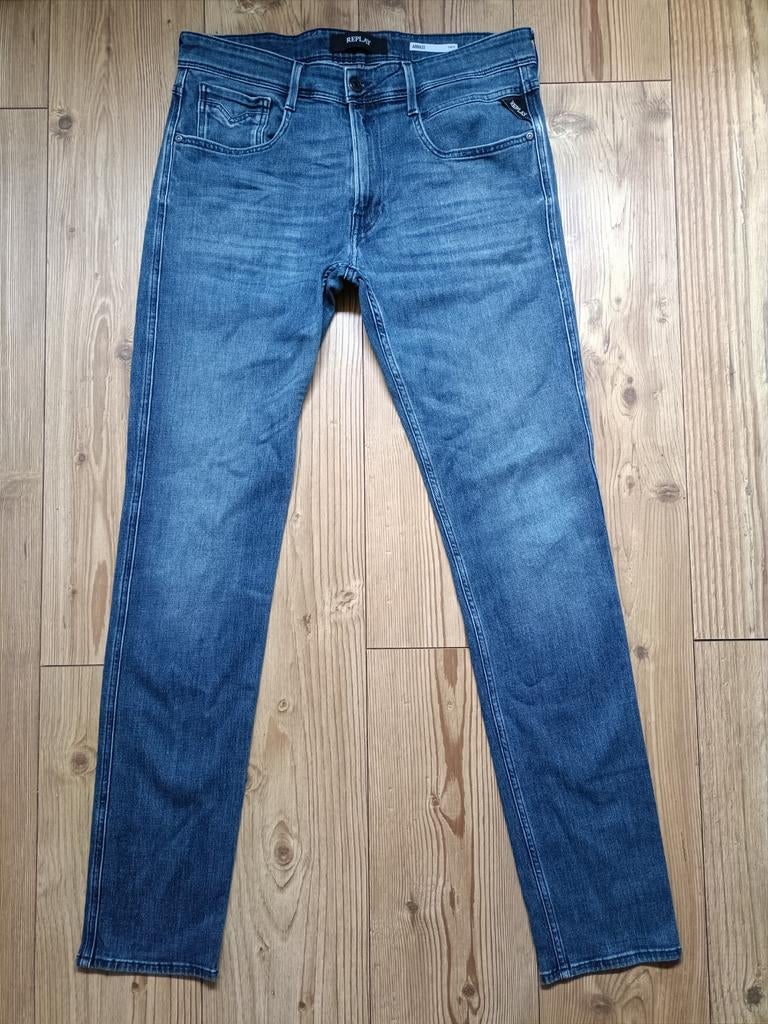 Replay anbass stretch maat 34-34, Ophalen of Verzenden, Zo goed als nieuw, Blauw, W33 - W34 (confectie 48/50)