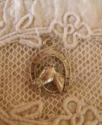 Vintage kettinghanger hoefijzer met paard, Overige materialen, Gebruikt, Ophalen of Verzenden, Zilver