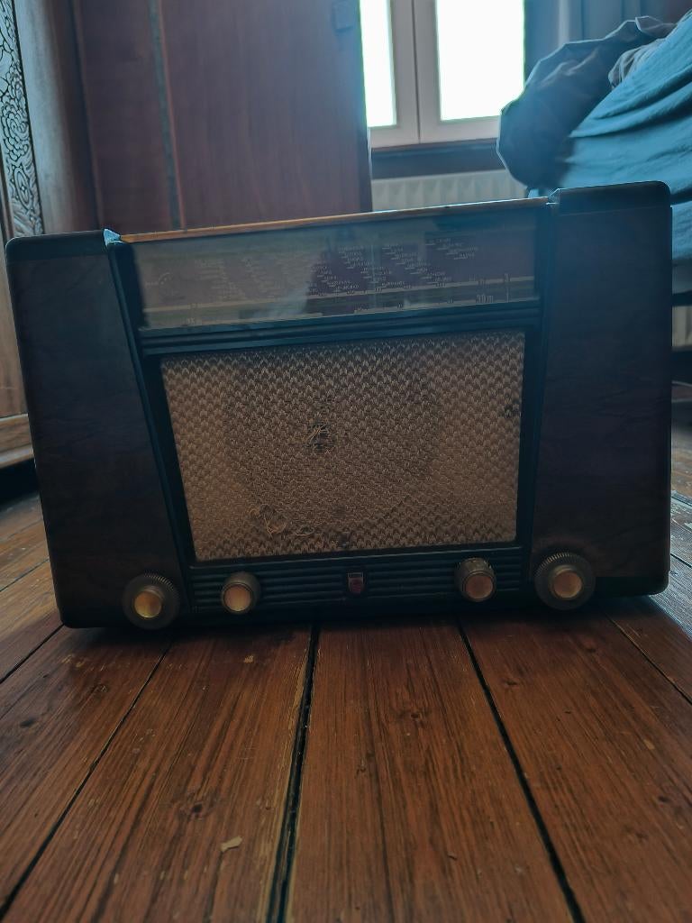 Philips bx 400 a radio 1950 *for parts*, Audio, Tv en Foto, Ophalen, Niet werkend, Radio