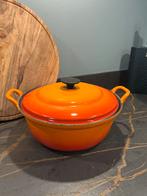 Le Creuset Braadpan Oranje, Huis en Inrichting, Keuken | Potten en Pannen, Gebruikt, Ophalen of Verzenden, Koekenpan of Braadpan