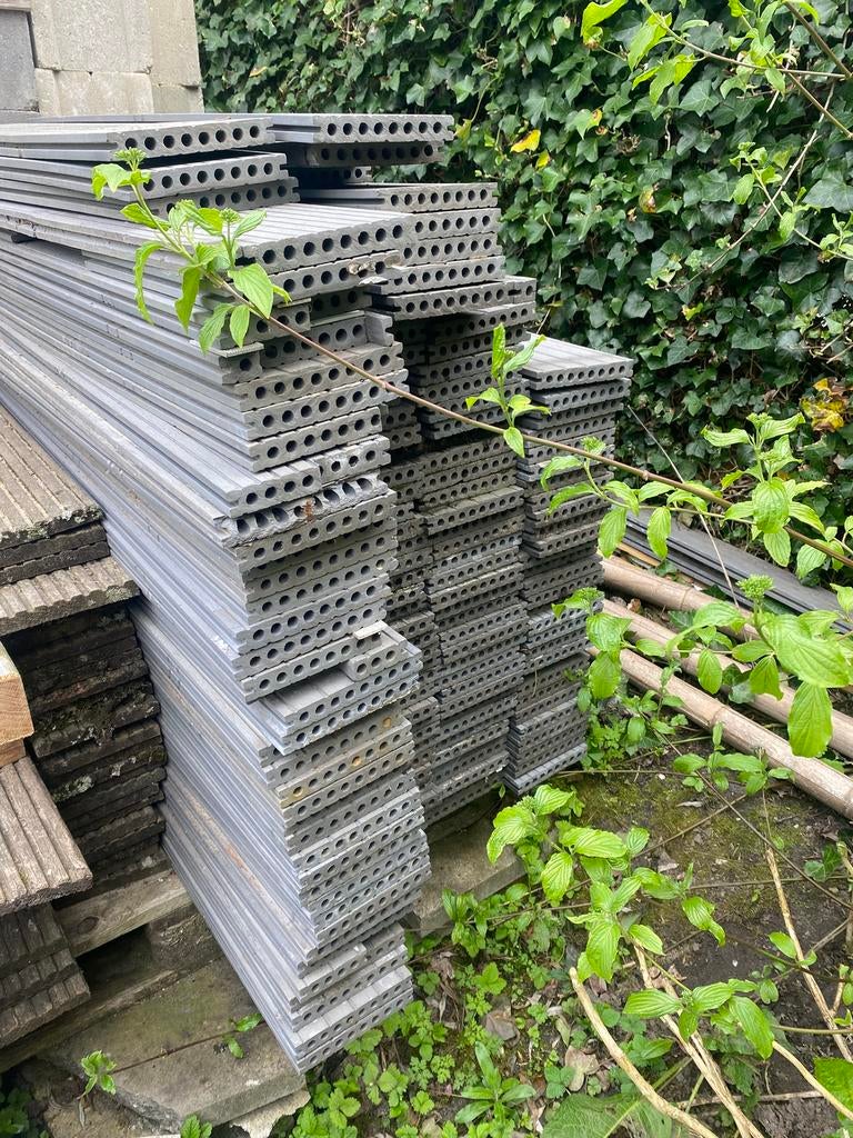 Ruim 20m2 composiete vlonderplanken antraciet / grijs, Tuin en Terras, Terrasdelen en Vlonders, Ophalen of Verzenden, Zo goed als nieuw