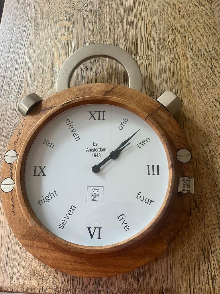 RIVIERA MAISON KLOK, Huis en Inrichting, Ophalen of Verzenden, Zo goed als nieuw, Wandklok