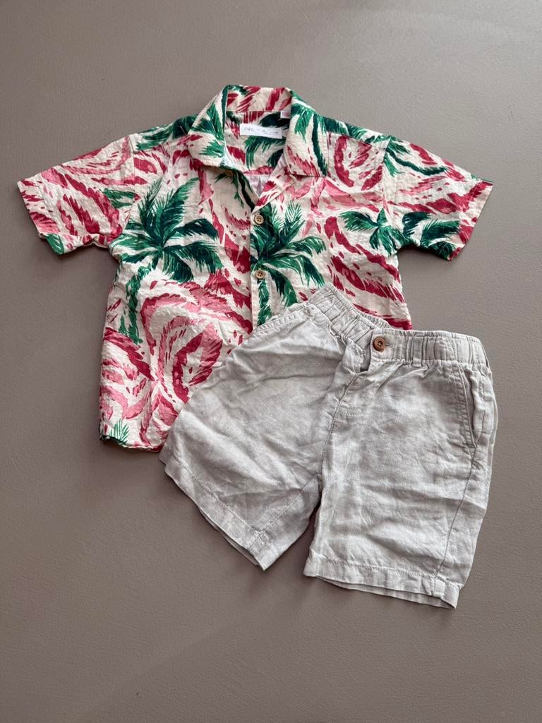 Zara zomer set hawaii maat 116, Kinderen en Baby's, Ophalen of Verzenden, Zo goed als nieuw, Jongen, Setje