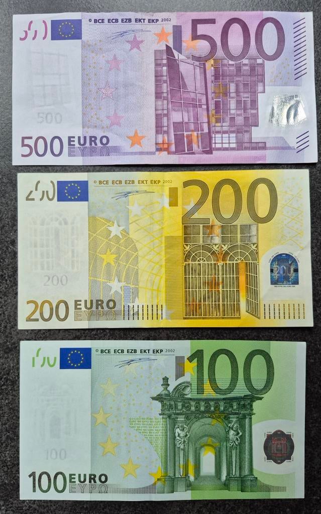 Nederlandse euro bankbiljetten uit eerste serie Duisenberg., Postzegels en Munten, Bankbiljetten | Europa | Eurobiljetten, Ophalen