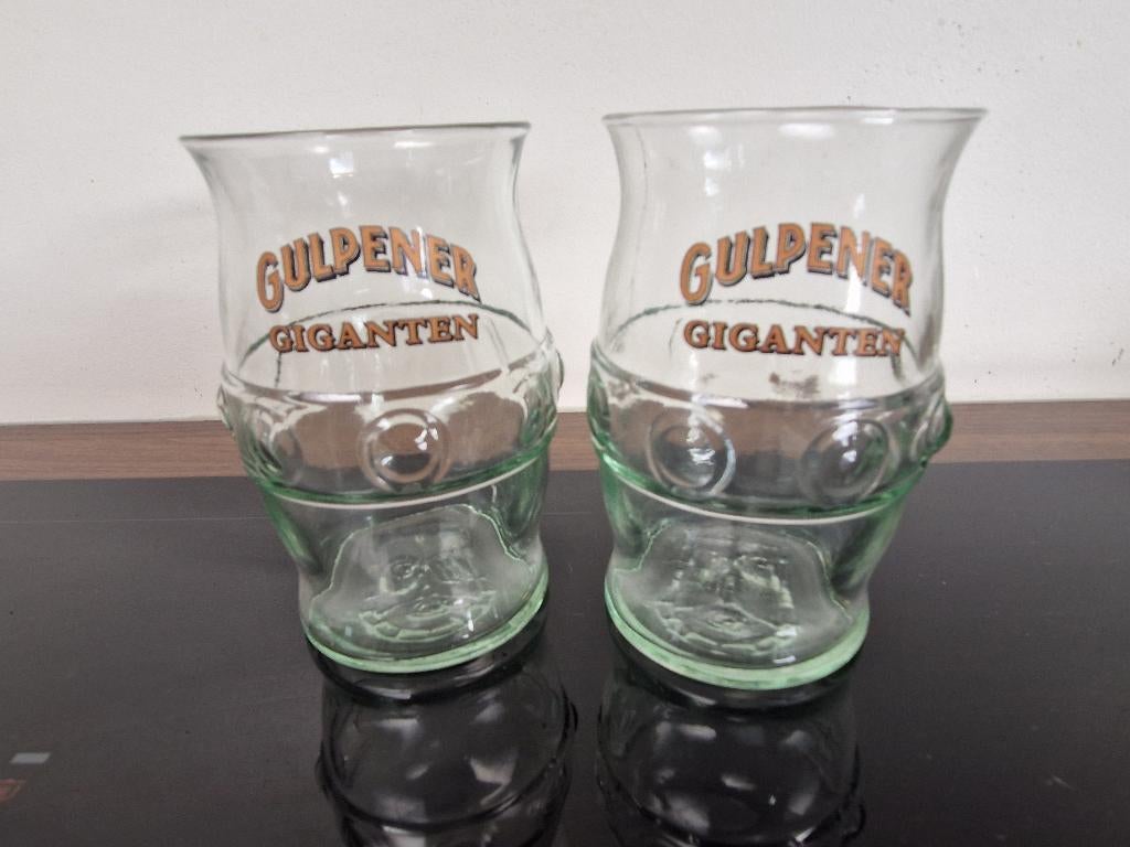 2 stuks Gulpener Giganten Gallius Glas, 25cl, Ophalen of Verzenden, Zo goed als nieuw, Glas of Glazen, Gulpener