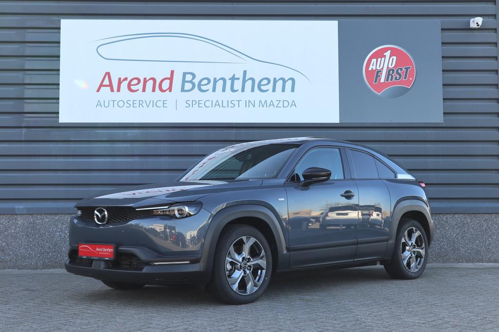 Mazda MX-30 e-SkyActiv EV 145 Makoto 360 Camera / Schuif-kan, Auto's, Mazda, 145 pk, Gebruikt, Leder en Stof, Origineel Nederlands