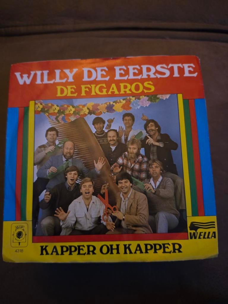 Willy de Eerste & De Figaros - Kapper Oh Kapper (Single), Ophalen of Verzenden, 7 inch