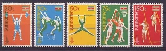 Suriname 210/4 postfris Olympiade 1980, Postzegels en Munten, Postzegels | Suriname, Ophalen of Verzenden, Postfris