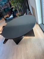 Zwarte ronde tafel, Huis en Inrichting, Tafels | Eettafels, Ophalen, Gebruikt, 100 tot 150 cm, Rond