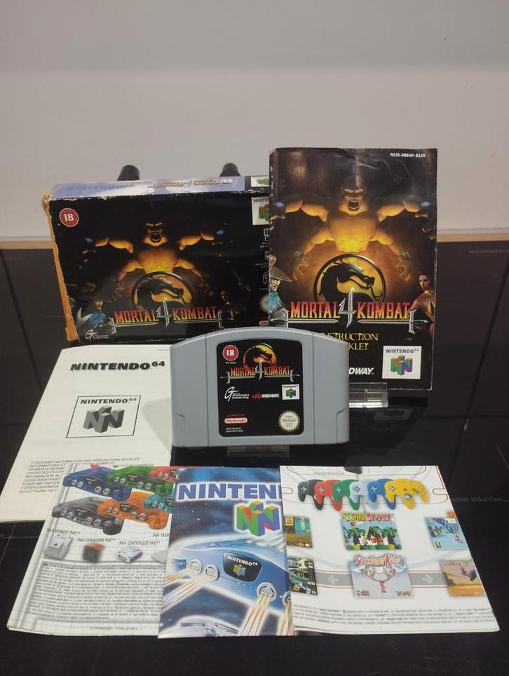 Mortal Kombat 4 N64 Compleet, Spelcomputers en Games, Games | Nintendo 64, Gebruikt, Vechten, 2 spelers, Vanaf 18 jaar, Eén computer