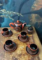 Chinees 10-delig thee koffie set gelakt hout, Antiek en Kunst, Antiek | Servies compleet, Ophalen of Verzenden
