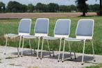 Vintage stoelen 4x, Ophalen, Gebruikt, Metaal, Vintage