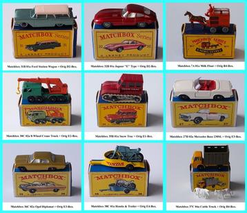 36x Matchbox Lesney modellen in box, zgan. beschikbaar voor biedingen