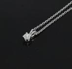 Ankerschakel 14k wit goud solitair briljant zirkonia hanger