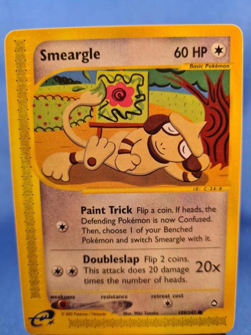Smeargle 109/147 - Aquapolis, Hobby en Vrije tijd, Verzamelkaartspellen | Pokémon, Gebruikt, Losse kaart, Verzenden