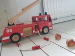 Houten speelgoed brandweerauto Pintoy, Kinderen en Baby's, Ophalen of Verzenden, Zo goed als nieuw