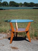 Vintage salontafel jaren '60 Den Boer Gouda, Ophalen, Gebruikt, 100 tot 150 cm, 50 tot 75 cm