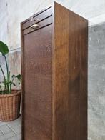 Vintage Duitse Roldeurkast | Jaren 60 Rolluik Kast Hout S3, Minder dan 50 cm, Gebruikt, Metaal, 100 tot 150 cm