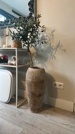 Kruik met kunst olijfboom, Huis en Inrichting, Ophalen, Zo goed als nieuw