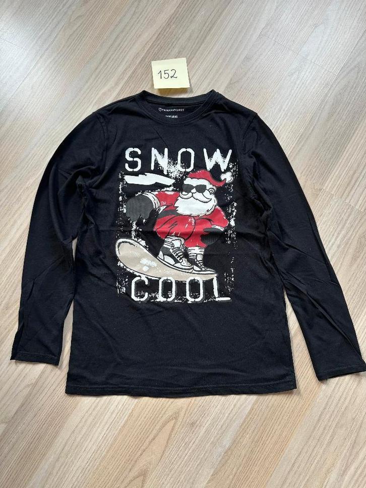 Kerst shirt (zgan) / longsleeve / hoody / vesten, maat 152, Kinderen en Baby's, Kinderkleding | Maat 152, Zo goed als nieuw, Jongen