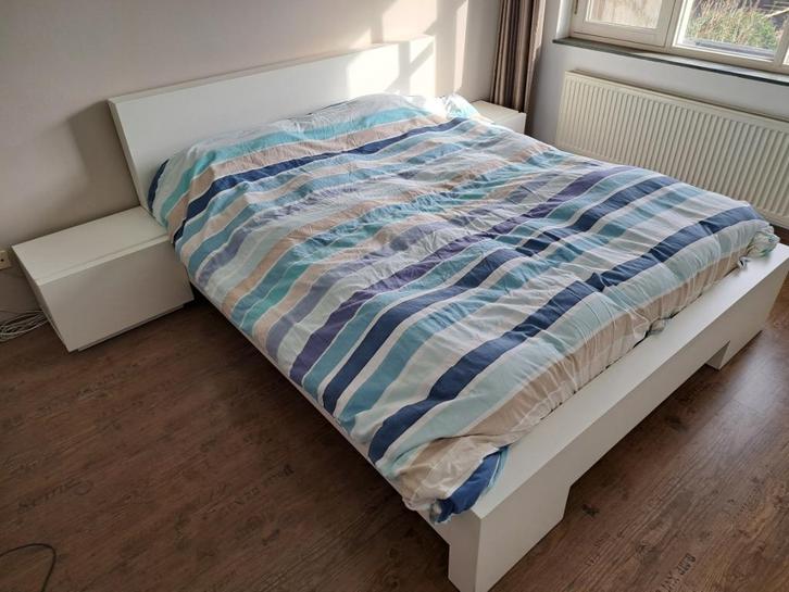 Verstelbaar tweepersoonsbed van Goossens, Huis en Inrichting, Slaapkamer | Bedden, Gebruikt, Tweepersoons, 180 cm, 220 cm, Hout