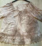 Beige blouse / shirt maat XL met kanten details, Ophalen of Verzenden, Zo goed als nieuw, Maat 46/48 (XL) of groter, Beige