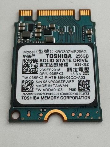 Toshiba 256GB NVMe-schijf beschikbaar voor biedingen