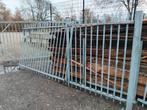 Hekwerk Poort Gegalvaniseerd  2mtr hoog, Tuin en Terras, Tuinhekken en Hekwerk, Ophalen, Met poort, Gebruikt, Spijlenhekwerk