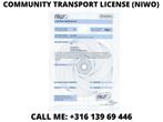 Community Transport License - EuroLicense – NIWO Permit, Tot en met 24 uur, HBO, Vanaf 5 jaar, Freelance of Uitzendbasis