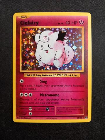 Pokemon Clefairy 63/108 XY: Evolutions Holo NM beschikbaar voor biedingen