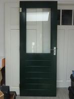 Buitendeur met glas, 82.5 x 211.5, linksdraaiend, Ophalen, Gebruikt, 80 tot 100 cm, Buitendeur