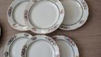 Franse Retro Vintage borden bloem goud groene rand, Huis en Inrichting, Keuken | Servies, Ophalen of Verzenden, Overige stijlen