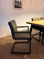 Eettafel met stoelen - wegens verhuizing, Huis en Inrichting, Stoelen, Ophalen, Gebruikt, Bruin, Vier