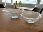 Glazen Schalen Set Ovaal, Gebruikt, Schaal, Ophalen of Verzenden, Glas