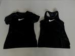 Nike tanktop en t-shirt zwart drifit mt 146 - 158 12 - 13 jr, Meisje, Sport- of Zwemkleding, Ophalen of Verzenden, Zo goed als nieuw