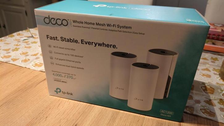 TP-Link Deco M4 (3-pack) NIEUW IN DOOS! Mesh WiFi Systeem, Computers en Software, Powerlines, Nieuw, Ophalen of Verzenden